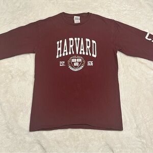 Harvard University long sleeve maroon shirt Unisex Size S